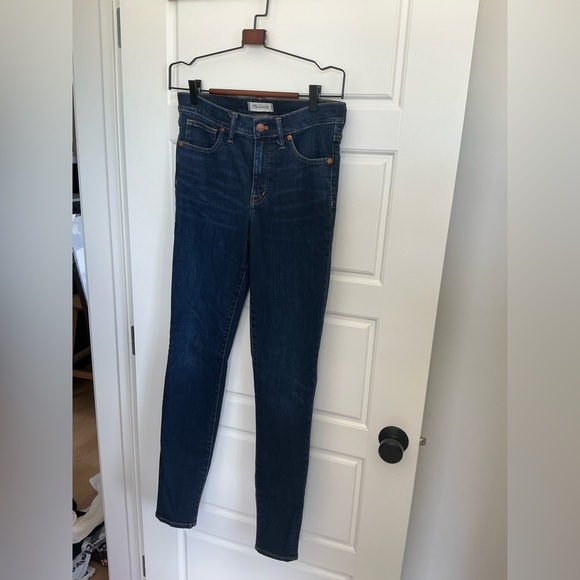 Madewell Blue Skinny Jeans High-Rise Stretch *tall - Picture 2 of 5